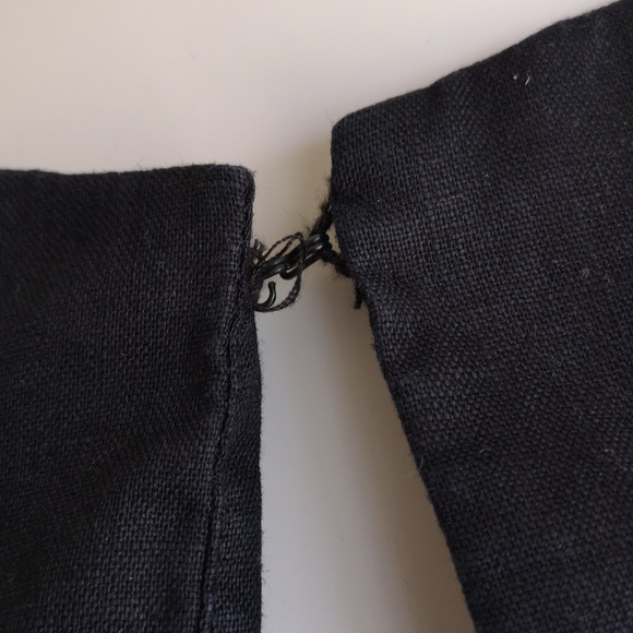 Vintage linen flowered long jacket - Picture 6 of 12